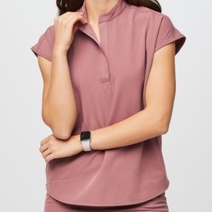 Figs XXS Rafaela Oversized Scrub Top mauve